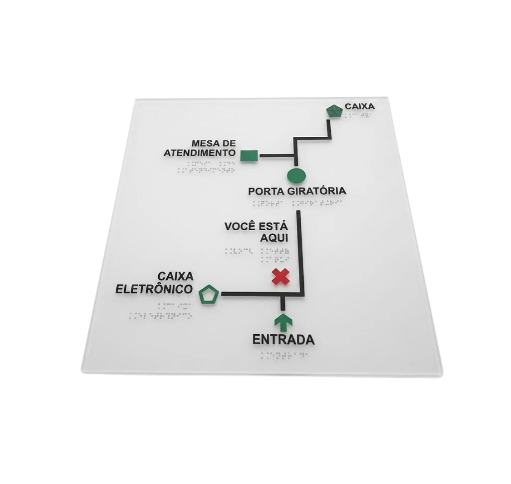 Mapa Tátil em Braille
