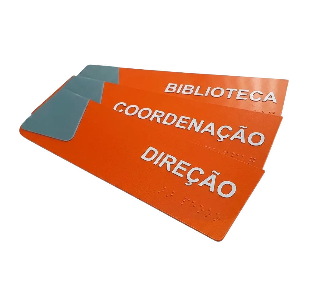 Placa em Braille